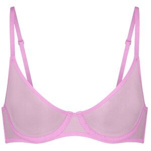 SKB1716 Skims NWT Ultra Fine Mesh Underwire Scoop Bra Petal 46DDD